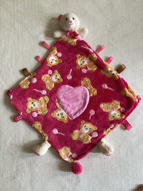 LOVIE Collection | Teddy Bear Heart Fuhia Pink